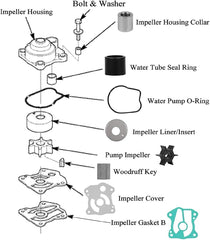 Soxa Marine 06193-ZV5-020 Outboard Water Pump Impeller Rebuild Service Kit for Honda 35 40 45 50 HP BF35A BF40A BF40D BF45A BF50A BF50D Boat Motor Engine Replacement 06193ZV5020