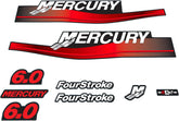 1999-2006 Mercury 6.0 Hp Two Stroke Decal Red Set 808522A00