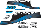 Mercury Marine 250 HP Outboards Motor Top Cowl Cove Decal Sticker Set 809167A03