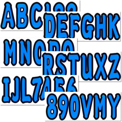 3" Boat & PWC Registration Decals Numbers Letters Stickers for Boats, fishing boats, sailboats, speedboats, Jet Skis, Sea-Doos