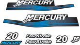 Mercury 20 hp decal Blue or Red set 824091A00