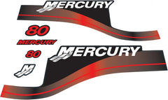 Mercury 80 hp Red decal set 826321A00