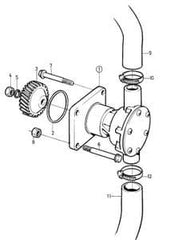 Soxa Marine 21141637 Volvo Penta Sea Raw Engine Cooling Pump Replaces Volvo D3 SERIES Marine Engines 3593656, 3884694