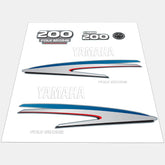 Yamaha Marine 200 HP Outboards Motor Top Cowl Cove Decal Sticker Kit