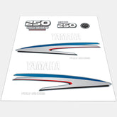 Yamaha Marine 250 HP Outboards Motor Top Cowl Cove Decal Sticker Kit