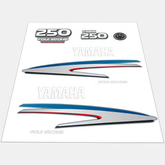 Yamaha Marine 250 HP Outboards Motor Top Cowl Cove Decal Sticker Kit