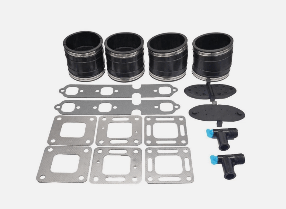 Boat 3 Inch 4 Inch Manifold Exhaust Bellow Repair Kit for Mercury Quicksilver MerCruiser 175 - 205 V6 GM 229/262 CID Wet Joint Stern Drives Marine Engines - SOXA Marine