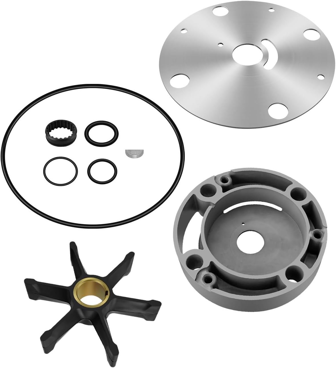 Soxa Marine 0983218 Stern Drive Water Pump Impeller Repair Service Kit for OMC Stringer Stern Drive Boat Motor Engine Sierra Marine 18 - 3386 983218 - SOXA Marine