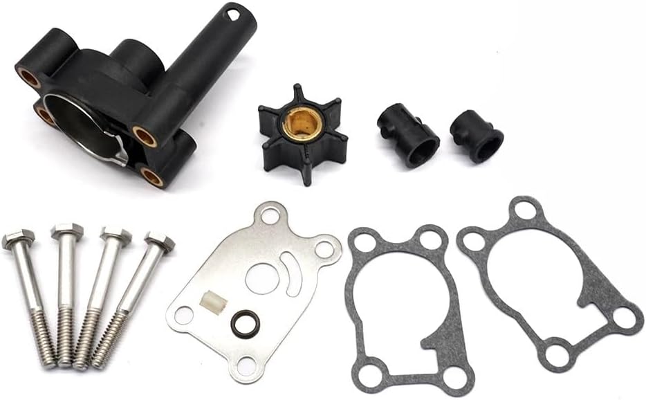 Soxa Marine 396644 Outboard Water Pump Impeller Repair Service Kit for Johnson Evinrude OMC Outboards 4 4.5 5 6 7.5 8 HP Boat Motor Engine Replace Sierra 18 - 4529 765603 389844 - SOXA Marine