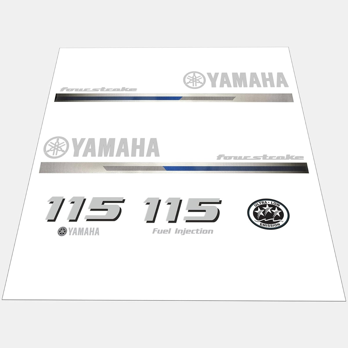 Yamaha Marine 115 HP Outboards Motor Top Cowl Cove Decal Sticker Kit - SOXA Marine