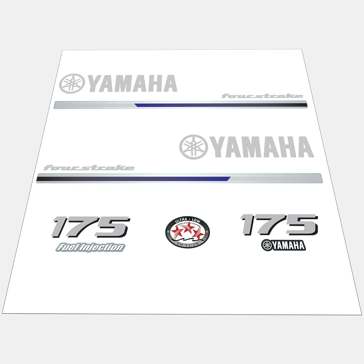 Yamaha Marine 175 HP Outboards Motor Top Cowl Cove Decal Sticker Kit - SOXA Marine