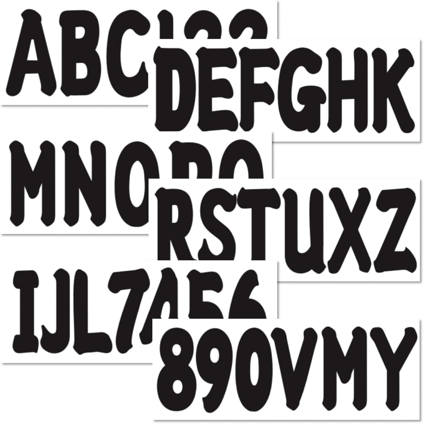 3" Boat & PWC Registration Decals Numbers Letters Stickers for Boats, fishing boats, sailboats, speedboats, Jet Skis, Sea - Doos - SOXA Marine