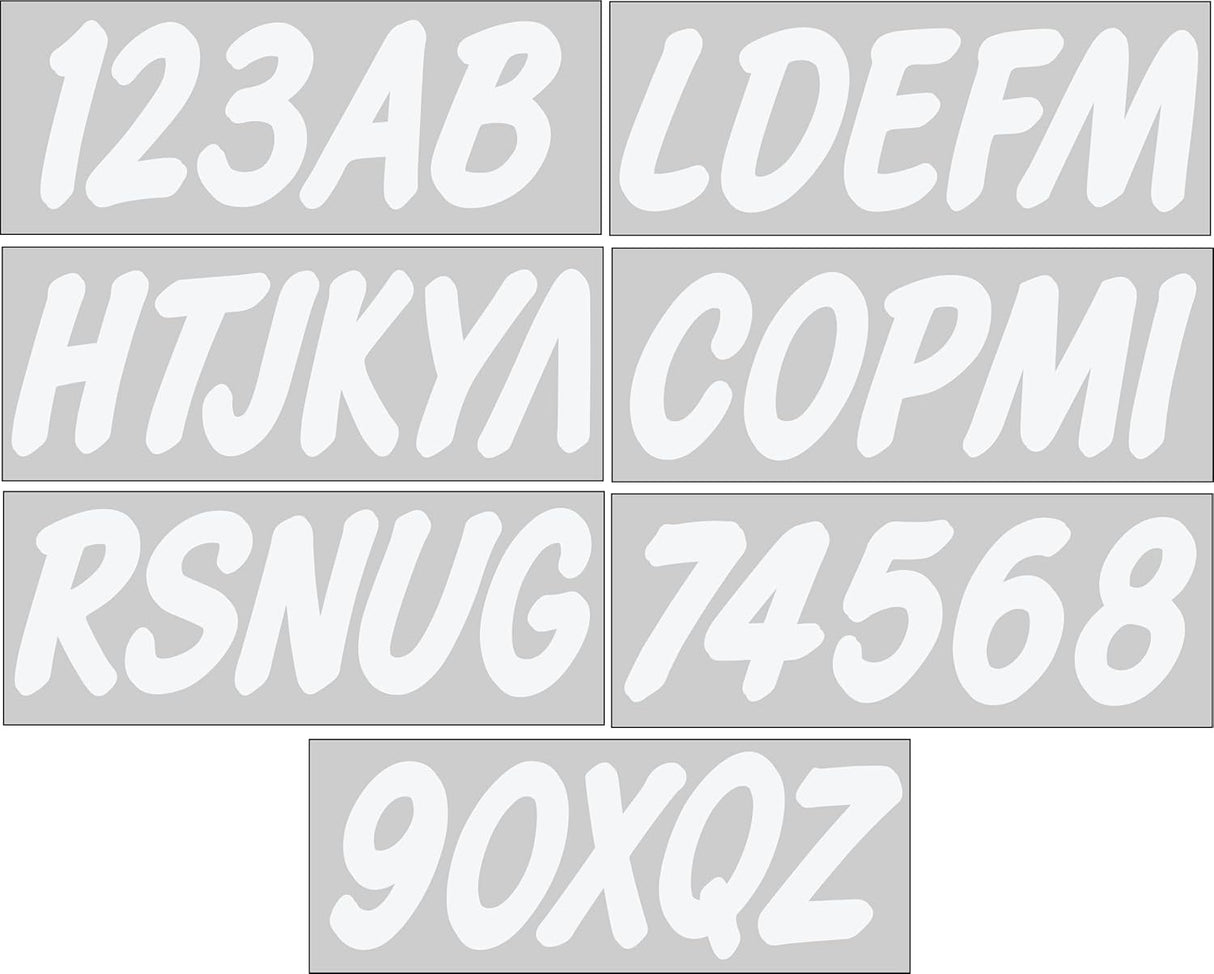 3" Boat & PWC Registration Decals Numbers Letters Stickers for Boats, fishing boats, sailboats, speedboats, Jet Skis, Sea - Doos - SOXA Marine