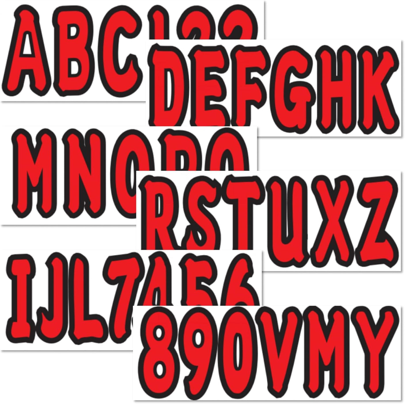 3" Boat & PWC Registration Decals Numbers Letters Stickers for Boats, fishing boats, sailboats, speedboats, Jet Skis, Sea - Doos - SOXA Marine