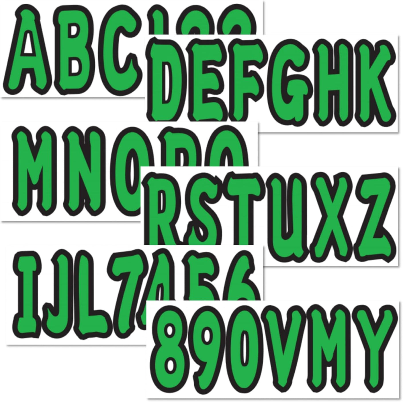 3" Boat & PWC Registration Decals Numbers Letters Stickers for Boats, fishing boats, sailboats, speedboats, Jet Skis, Sea - Doos - SOXA Marine