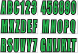 3 Inch Registration Decal Sticker kit for boats and power watercraft vehicles, includes four sets of A - Z and four sets of 0 - 9 - SOXA Marine