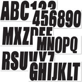 3 Inch Registration Decal Sticker kit for boats and power watercraft vehicles, includes four sets of A - Z and four sets of 0 - 9 - SOXA Marine