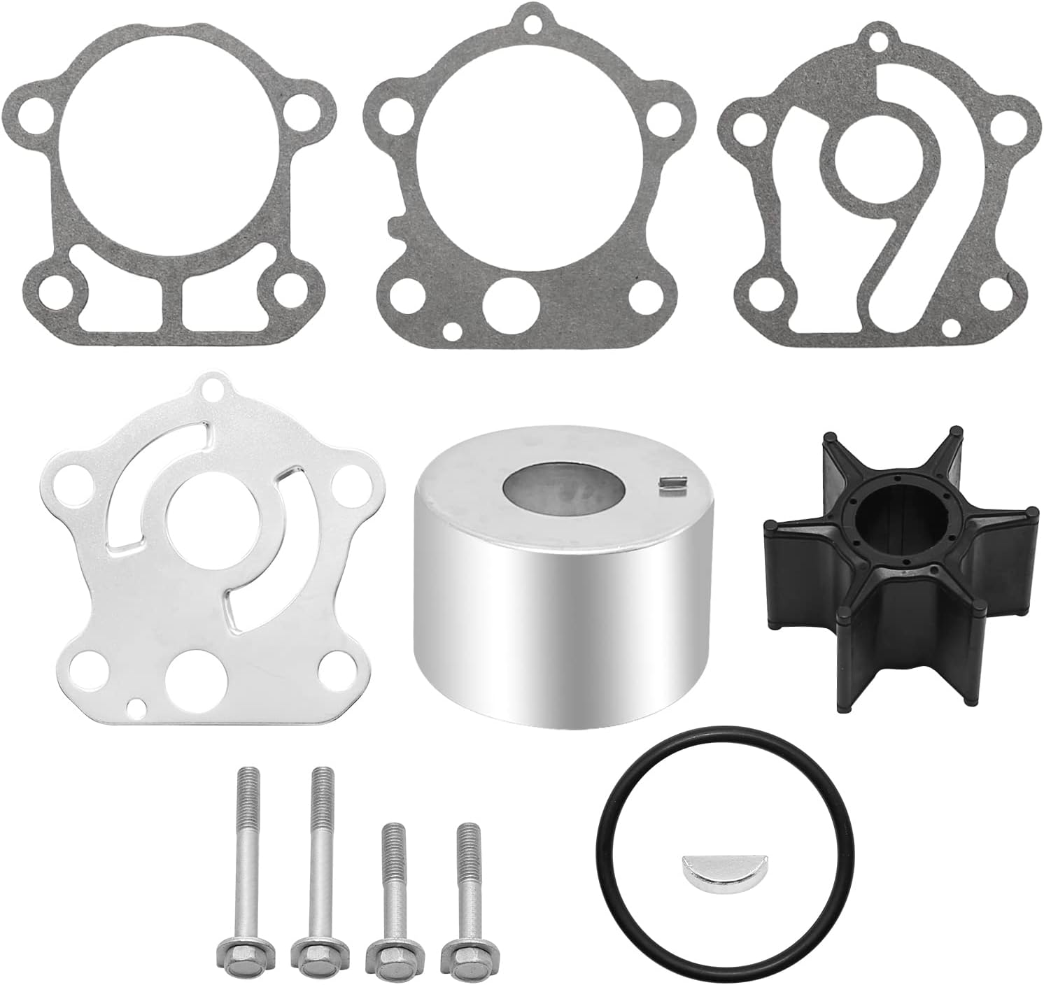Soxa Marine 67F-W0078-01, 67F-W0078-00 Water Pump Impeller Service Kit for Yamaha Outboards 4 Stroke 75 80 90 100 HP Boat Motor Engine 67F-W0078-02, 67F-W0078-03