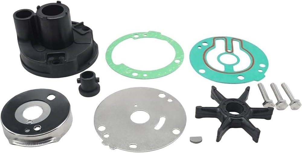 Soxa Marine 689-W0078-A6, 689-W0078-06 Water Pump Impeller Rebuild Service Kit for Yamaha Outboards 2-Stroke 25 30 HP Boat Motor Engine 689-W0078-05, 689-W0078-A4