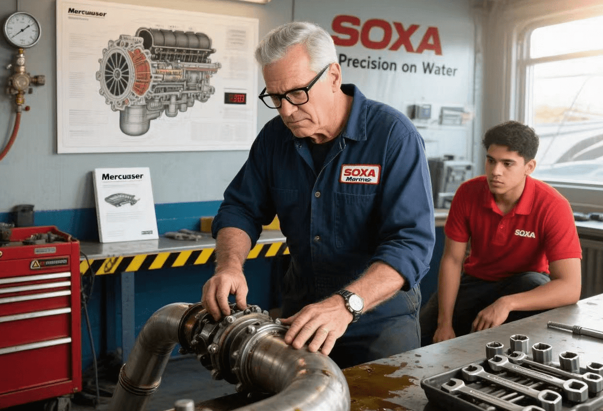 807166A2 Exhaust Manifold Water Shutter Flapper for MerCruiser Stern Drives V6 Engines Replacement Mercury Quicksilver OEM 807166A 2 - SOXA Marine