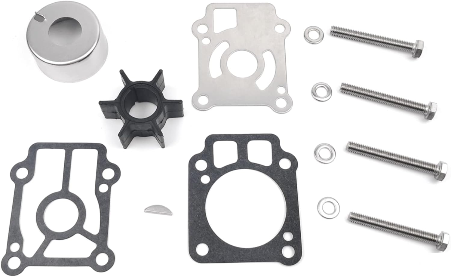 Soxa Marine 853792A2 853792A1 Water Pump Impeller Repair Kit for Mercury Mariner 25 30 HP EFI Boat Motor Engine Replace 853792A07 853792T01