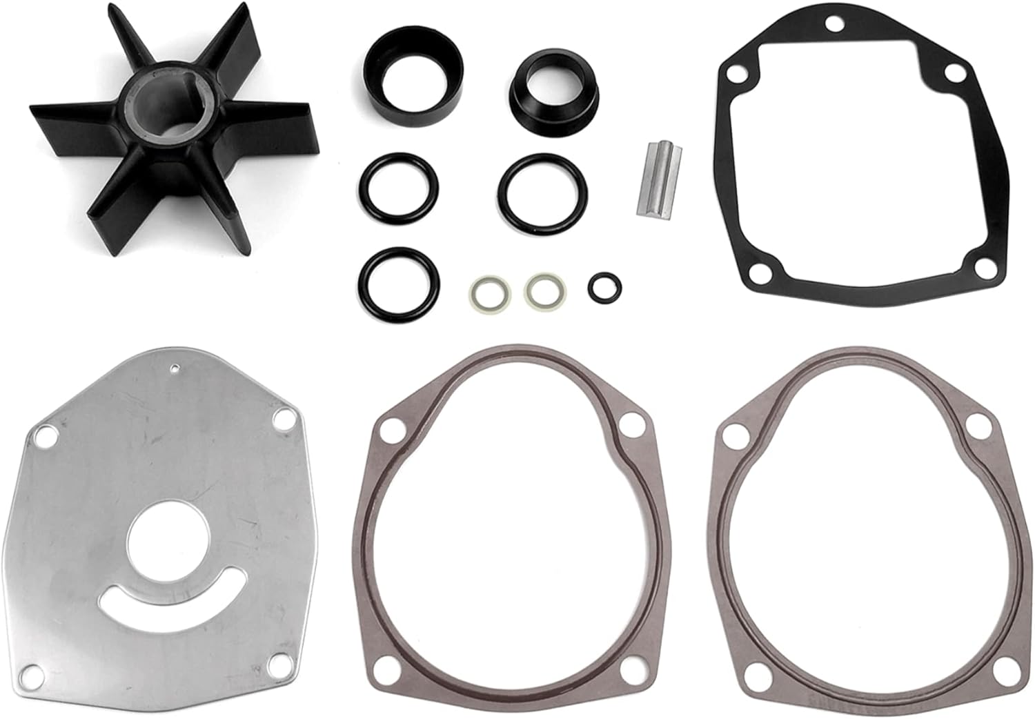 Soxa Marine 47-8M0100526 47-8M0100527 Water Pump Impeller Repair Kit for Mercury Mariner 40-250 HP Boat Motor Engine 47-43026Q06 47-43026Q5 47-43026T6