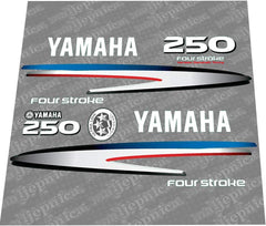 Yamaha Marine 250 HP Outboards Motor Top Cowl Cove Decal Sticker Kit