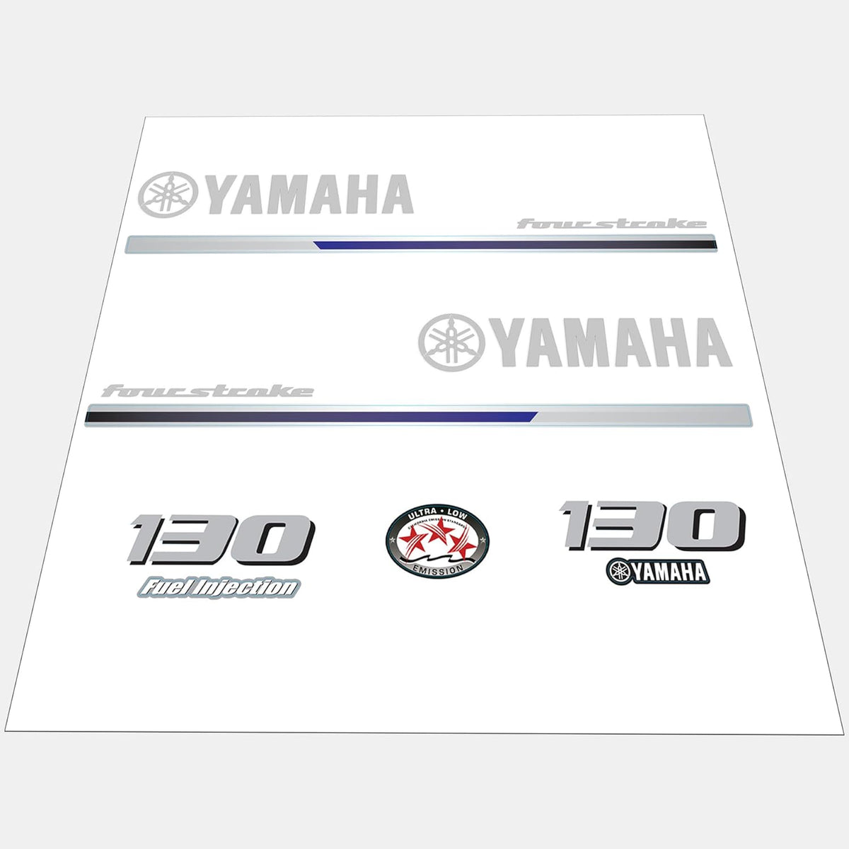 Yamaha Marine 130 HP Outboards Motor Top Cowl Cove Decal Sticker Kit