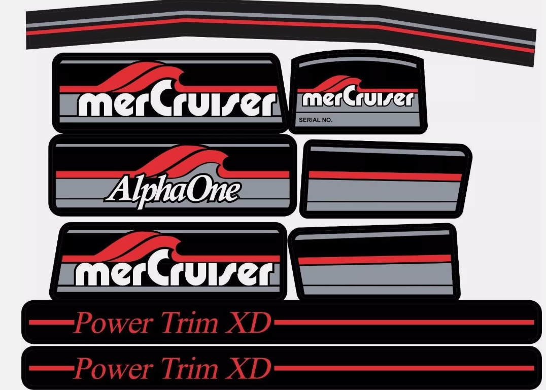 MerCruiser Decals Sticker Kit 