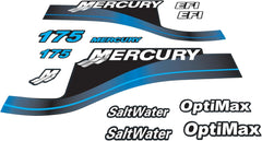 Mercury Marine 175 HP Outboards Motor Top Cowl Cove Decal Sticker Set 824911A00， 879756A04