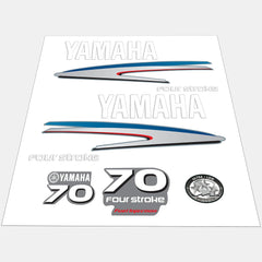 Yamaha Marine 70 HP Outboards Motor Top Cowl Cove Decal Sticker Kit