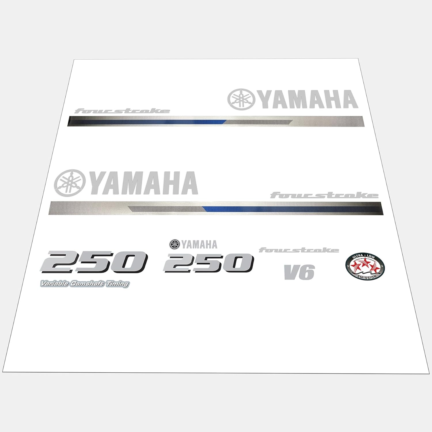 Yamaha Marine 250 HP Outboards Motor Top Cowl Cove Decal Sticker Kit