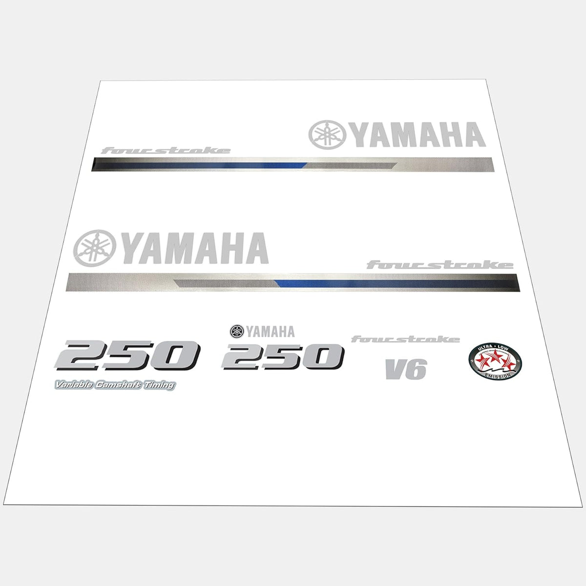 Yamaha Marine 250 HP Outboards Motor Top Cowl Cove Decal Sticker Kit