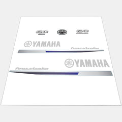 Yamaha Marine 60 HP Outboards Motor Top Cowl Cove Decal Sticker Kit