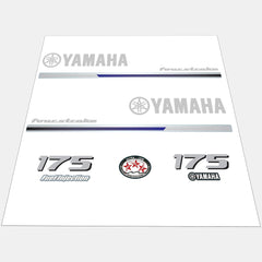 Yamaha Marine 175 HP Outboards Motor Top Cowl Cove Decal Sticker Kit