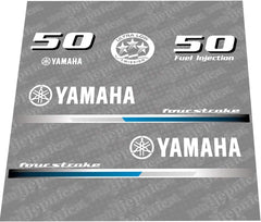 Yamaha Marine 50 HP Outboards Motor Top Cowl Cove Decal Sticker Kit
