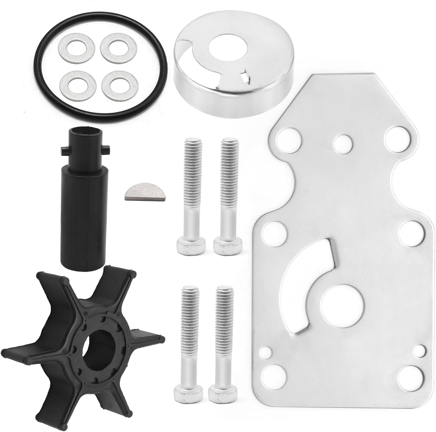 Soxa Marine 69G-W0078-01, 69G-W0078-00 Water Pump Impeller Service Kit for Yamaha Outboards 4 Stroke 8 9.9 HP Boat Motor Engine 69G-W0078-02, 69G-W0078-03