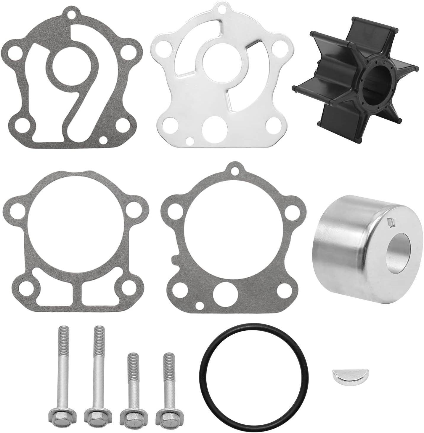 Soxa Marine 67F-W0078-01, 67F-W0078-00 Water Pump Impeller Service Kit for Yamaha Outboards 4 Stroke 75 80 90 100 HP Boat Motor Engine 67F-W0078-02, 67F-W0078-03