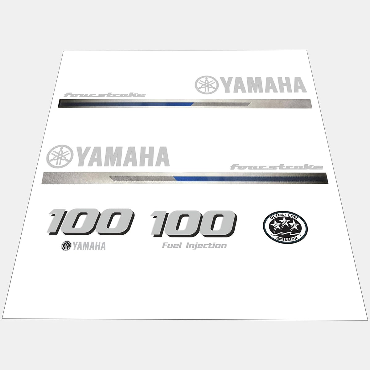 Yamaha Marine 100 HP Outboards Motor Top Cowl Cove Decal Sticker Kit