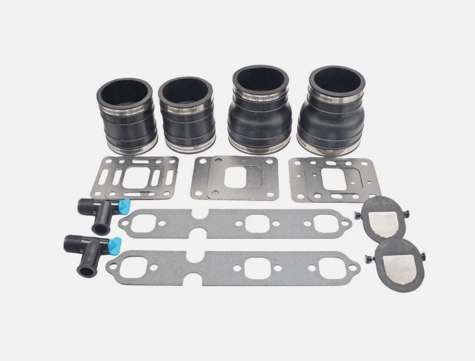 Boat 3 Inch 4 Inch Manifold Exhaust Bellow Repair Kit for Mercury Quicksilver MerCruiser 175 - 205 V6 GM 229/262 CID Wet Joint Stern Drives Marine Engines - SOXA Marine