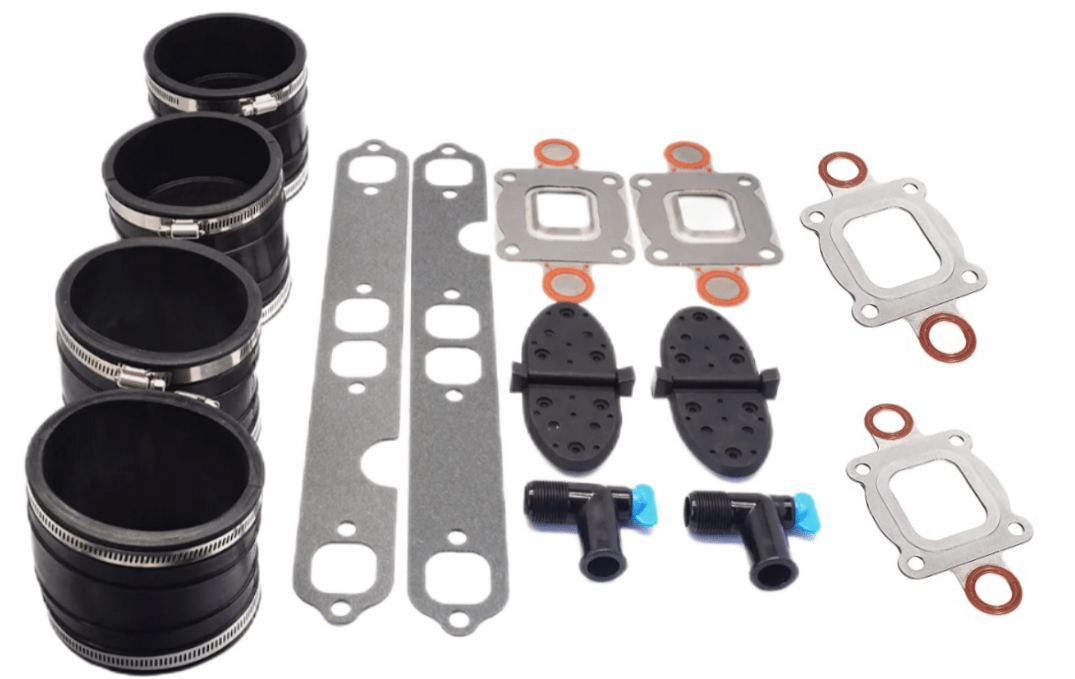 Boat Dry Joint V6 V8 Closed Cooling Manifold Exhaust Bellow Repair Kit for Mercury Quicksilver MerCruiser 7 & 14 Degree GM V6 S.B. Engines - SOXA Marine