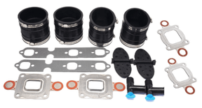 Boat Dry Joint V6 V8 Closed Cooling Manifold Exhaust Bellow Repair Kit for Mercury Quicksilver MerCruiser 7 & 14 Degree GM V6 S.B. Engines - SOXA Marine