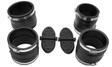 Boat Manifold Exhaust Bellow Replacement Kit for MerCruiser Stern Drives and Inboard Engines 4 Inch Center Mounted Riser to 4 Inch Elbow with Water Shutters - SOXA Marine
