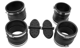 Boat Manifold Exhaust Bellow Replacement Kit for MerCruiser Stern Drives and Inboard Engines 4 Inch Center Mounted Riser to 4 Inch Elbow with Water Shutters - SOXA Marine