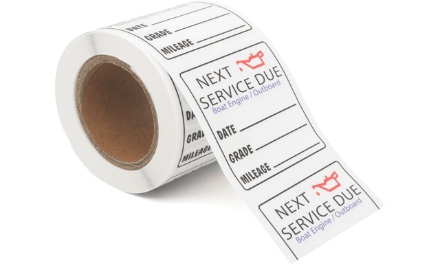 Marine Boat Next Oil Change Maintenance Service Due Reminder Label Sticker for Outboard and Boat Engine - SOXA Marine
