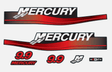 Mercury 9.9 Hp 2 - Stroke Outboards Motor Top Cowl Cove Decal Set 12836A00, 37 - 12836A96, 37 - 12836A94 - SOXA Marine