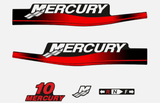 Mercury Marine 10 HP Outboards Motor Top Cowl Cove Decal Sticker Kit 803178A00 803179A00 - SOXA Marine
