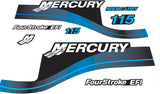 Mercury Marine 115 HP Outboards Motor Top Cowl Cove Decal Sticker Set 881649A01, 881649A05, 891814A04, 881840A05, 37 - 881649A01, 823407A00, 803165A00, 804685A00 - SOXA Marine