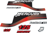 Mercury Marine 125 HP Outboards Motor Top Cowl Cove Decal Sticker Set 803166A00, 823410A00 - SOXA Marine