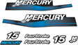 Mercury Marine 15 HP Outboards Motor Top Cowl Cove Decal Sticker Set 826305A01 13478A00, 802739A00, 37 - 859267 - 5 - SOXA Marine